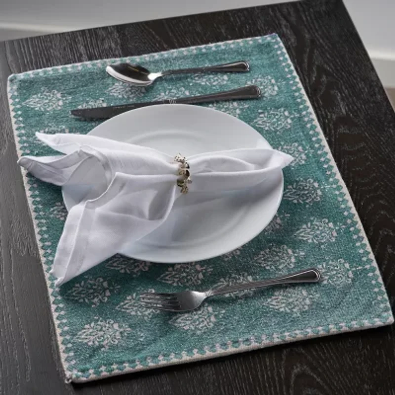 Lr Home Lyla Damask 4 Pack Placemat