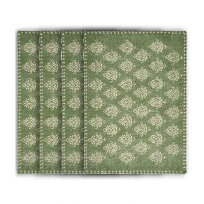 Lr Home Lyla Damask 4 Pack Placemat