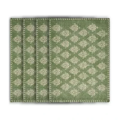 Lr Home Lyla Damask 4 Pack Placemat