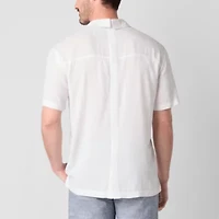 St. John's Bay Mens Short Sleeve Adaptive Camp Shirt