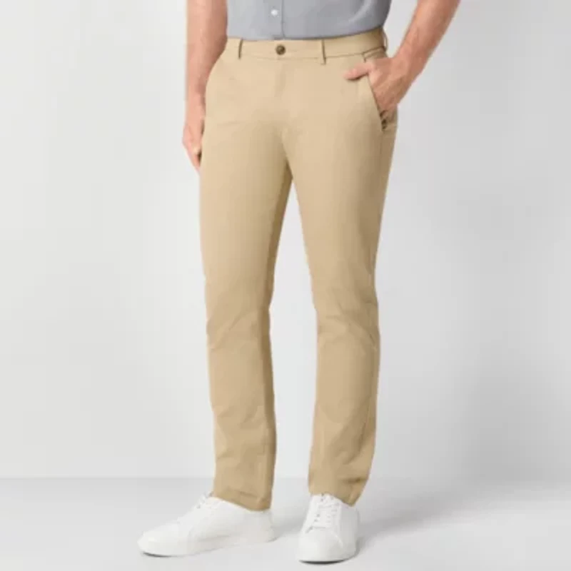 St. John's Bay Stretch Chino Mens Slim Fit Flat Front Pant