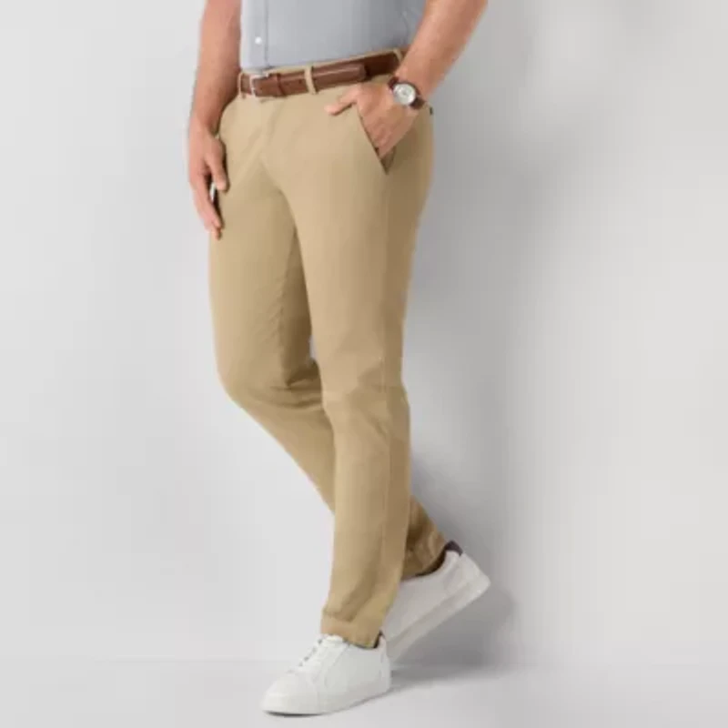 St. John's Bay Stretch Chino Mens Slim Fit Flat Front Pant