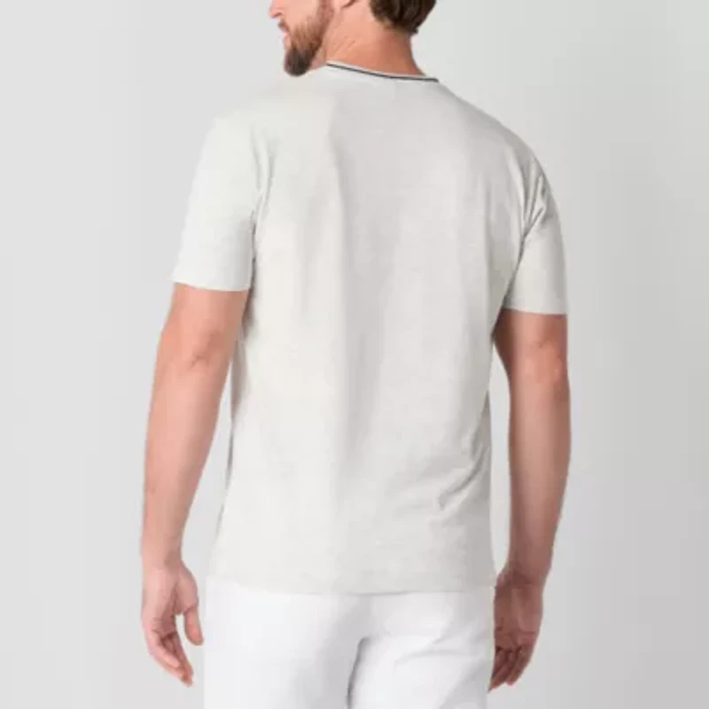 U.S. Polo Assn. Tipped Stretch Mens V Neck Short Sleeve Stretch Fabric T-Shirt