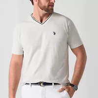 U.S. Polo Assn. Tipped Stretch Mens V Neck Short Sleeve Stretch Fabric T-Shirt