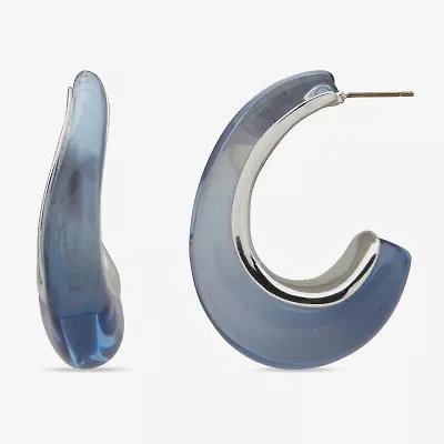 Worthington Womens 43.4mm Hoop Earrings