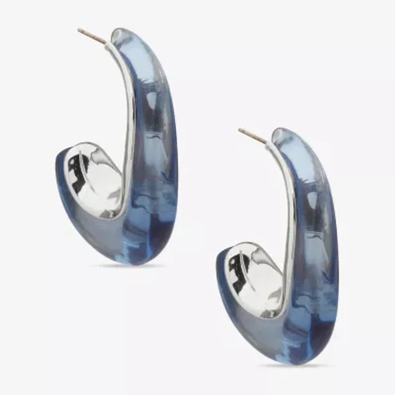 Worthington Womens 43.4mm Hoop Earrings