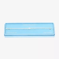 Sparkle Allure Graduated Womens Cubic Zirconia Pure Silver Over Brass Marquise 7.5 Inch Tennis Bracelet