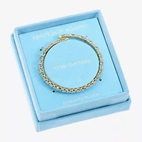 Sparkle Allure Coil Womens Cubic Zirconia 14K Gold Over Brass Pear Tennis Bracelet