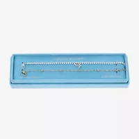 Sparkle Allure Tennis & Chain Womens 2-pc. Cubic Zirconia 14K Gold Over Brass Bracelet Set