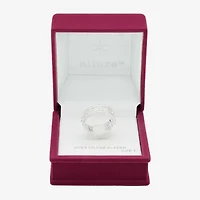 Sparkle Allure Faux Stack Link Womens 7.5MM Pure Silver Over Brass Band