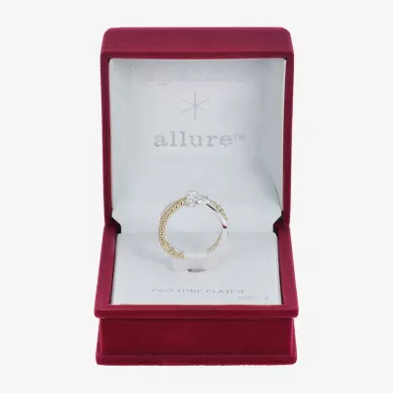 Sparkle Allure Textured Womens 2MM Pure Silver Over Brass Knot Band