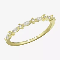 Sparkle Allure Womens Cubic Zirconia 14K Gold Over Brass Band