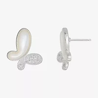 Sparkle Allure Cubic Zirconia 13mm Butterfly Stud Earrings