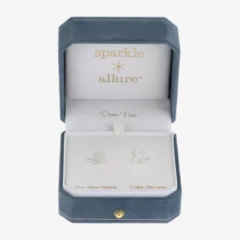 Sparkle Allure Cubic Zirconia 13mm Butterfly Stud Earrings