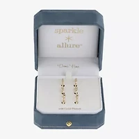 Sparkle Allure Womens 14K Gold Over Brass 3 Pair Earring Set