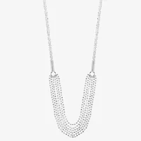 Sparkle Allure Multi Womens Pure Silver Over Brass 16 Inch Strand Necklace