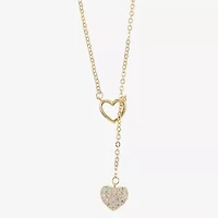 Sparkle Allure Womens Cubic Zirconia 14K Gold Over Brass 16 Inch Y Necklace