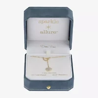 Sparkle Allure Womens Cubic Zirconia 14K Gold Over Brass 16 Inch Y Necklace