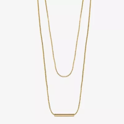 Sparkle Allure Multi Womens 14K Gold Over Brass 16 Inch Strand Necklace