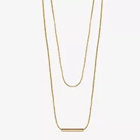 Sparkle Allure Multi Womens 14K Gold Over Brass 16 Inch Strand Necklace