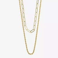 Sparkle Allure Multi Womens 14K Gold Over Brass 16 Inch Strand Necklace