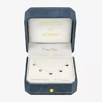 Sparkle Allure Charm Womens Pure Silver Over Brass 16 Inch Collar Necklace