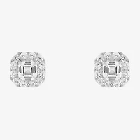 Limited Quantities! Lab Created White Sapphire Sterling Silver 9.4mm Stud Earrings