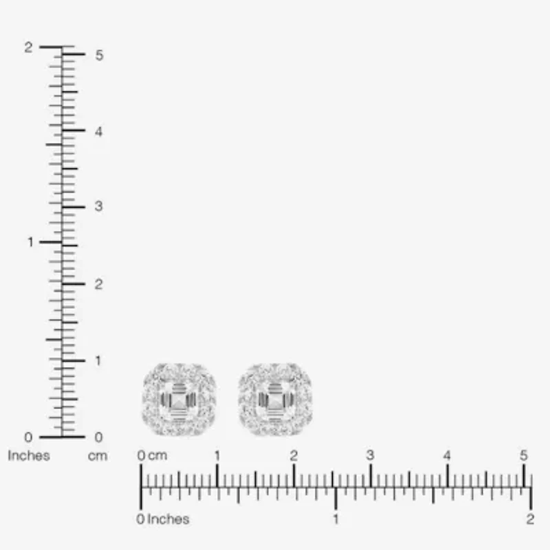 Limited Quantities! Lab Created White Sapphire Sterling Silver 9.4mm Stud Earrings