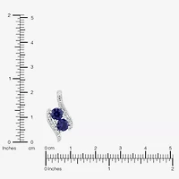 Limited Quantities! Womens Lab Created Sapphire Sterling Silver 18 Inch Pendant Necklace