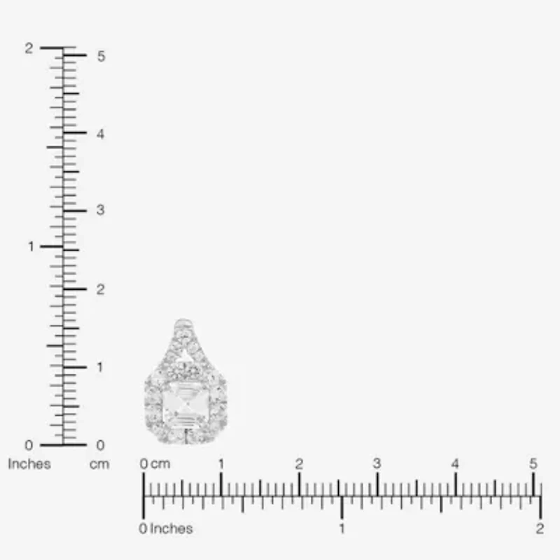 Limited Quantities! Womens Lab Created White Sapphire Sterling Silver 18 Inch Pendant Necklace