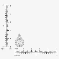 Limited Quantities! Womens Lab Created White Sapphire Sterling Silver 18 Inch Pendant Necklace