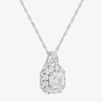 Limited Quantities! Womens Lab Created White Sapphire Sterling Silver 18 Inch Pendant Necklace
