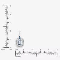 Limited Quantities! Womens Genuine Blue Aquamarine Sterling Silver 18 Inch Pendant Necklace