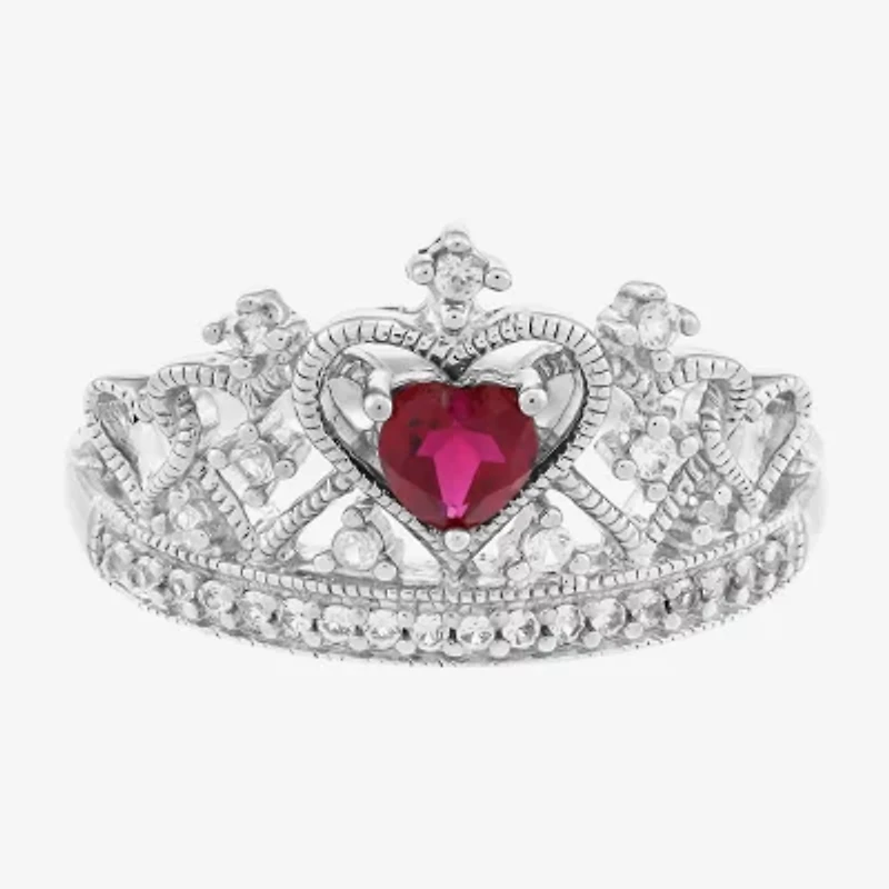 Limited Quantities! Womens Lab Created Red Ruby Sterling Silver Cocktail Ring