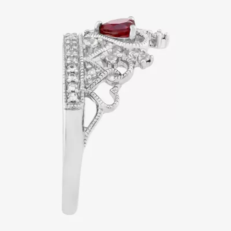 Limited Quantities! Womens Lab Created Red Ruby Sterling Silver Cocktail Ring