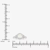 Limited Quantities! Womens 6mm Genuine White Cultured Freshwater Pearl Sterling Silver Cocktail Ring