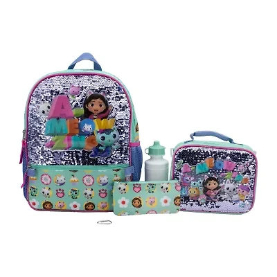 Licensed Gabby Cats 5-Piece Backpack Set