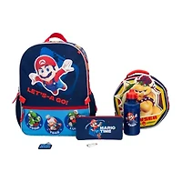 Licensed Super Mario 5-Piece Backpack Set