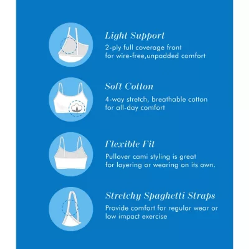 Bestform Spaghetti Strap Cotton Comfort Bra 3pk – 5009036PP