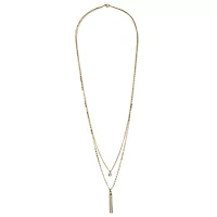 Bijoux Bar Delicates Gold Tone Womens 30 Inch Strand Necklace