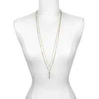 Bijoux Bar Delicates Gold Tone Womens 30 Inch Strand Necklace