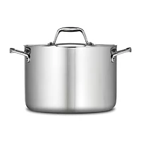 Tramontina Gourmet 8-qt. Tri-Ply Clad 18/10 Stainless Steel Induction-Ready Stock Pot with Lid
