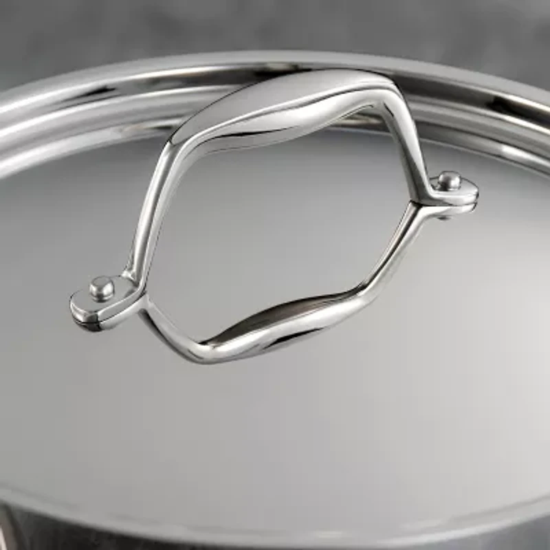 Tramontina Gourmet 8-qt. Tri-Ply Clad 18/10 Stainless Steel Induction-Ready Stock Pot with Lid