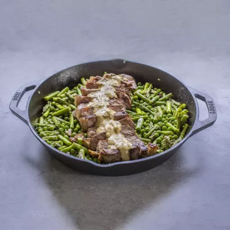 Lodge Cast Iron 12" Grill Pan with Dual Handle