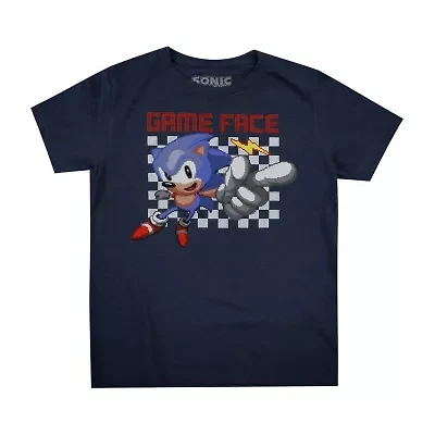 Little & Big Kid Boys Crew Neck Short Sleeve Regular Fit Sonic the Hedgehog Graphic T-Shirt