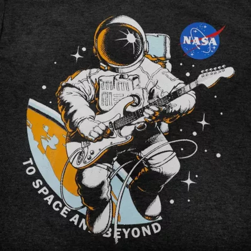 Little & Big Kid Boys Crew Neck Short Sleeve Regular Fit NASA Graphic T-Shirt