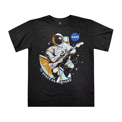 Little & Big Kid Boys Crew Neck Short Sleeve Regular Fit NASA Graphic T-Shirt