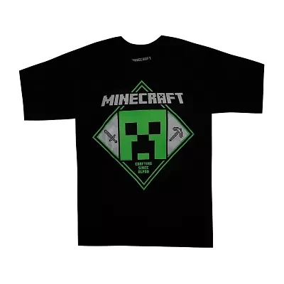 Little & Big Kid Boys Crew Neck Short Sleeve Regular Fit Minecraft Graphic T-Shirt