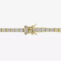 Womens 5 CT. T.W. Lab Created White Moissanite 18K Gold Over Silver Tennis Bracelet