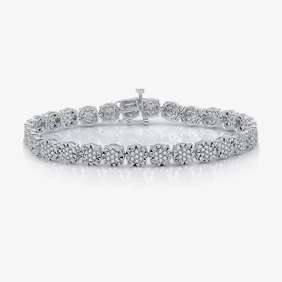 2 CT.T.W. Natural Diamond Sterling SIlver Tennis Bracelet